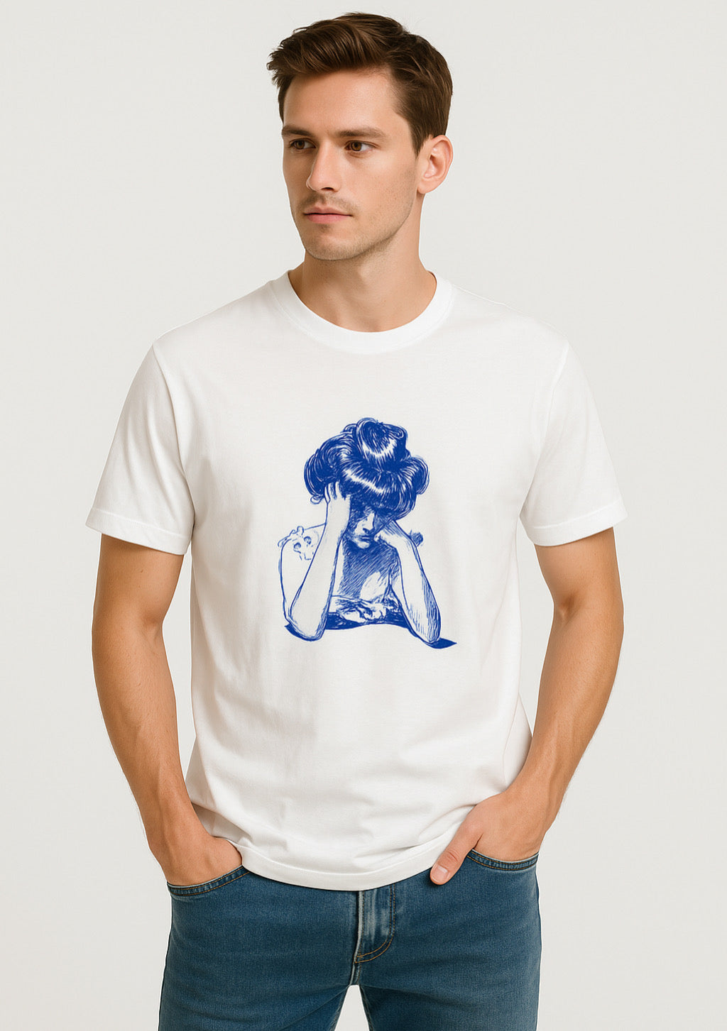Montx White Printed Regular Fit T-Shirt – Classic Street Edition