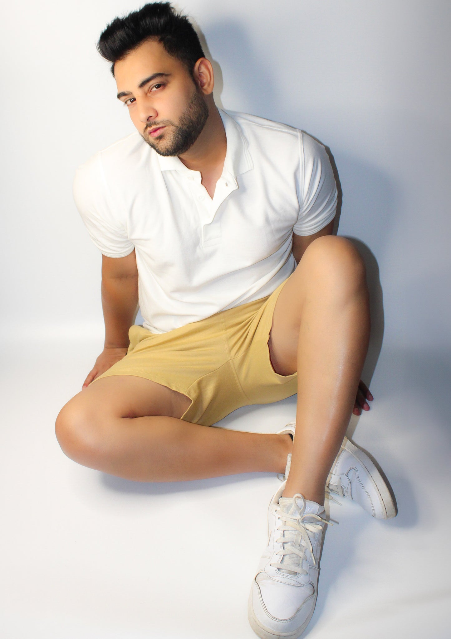 Montx Men's Cotton Shorts – Beige Color with Back Pocket - Montx The Clothing Brand